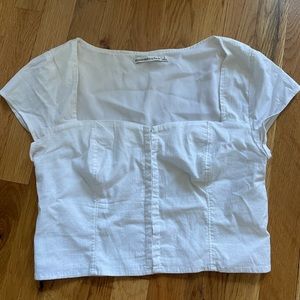 Abercrombie & Fitch Corset Crop Top - small - white